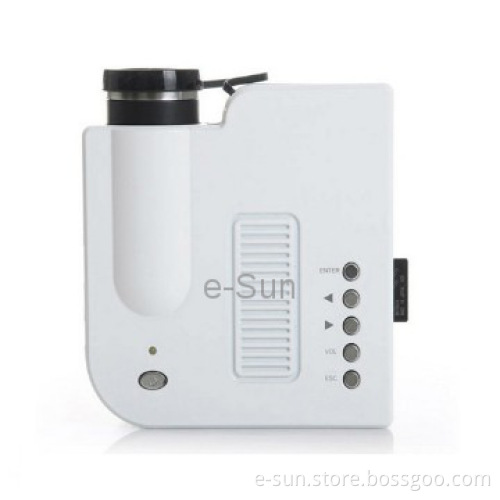 Two color mini projector with LED lamp, HDMI SD USB ports, FCC CE RoHS